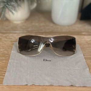 Dior Elegant Brown Gradient Sunglasses y2k